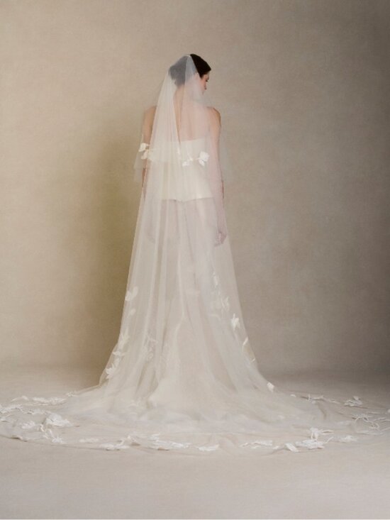 Danielle Frankel Hand Painted Iris Drop Veil (Wedding)